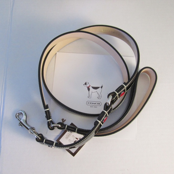 Rare Coach Dog Leash Patent Leather Grommets NWT - Picture 7 of 7